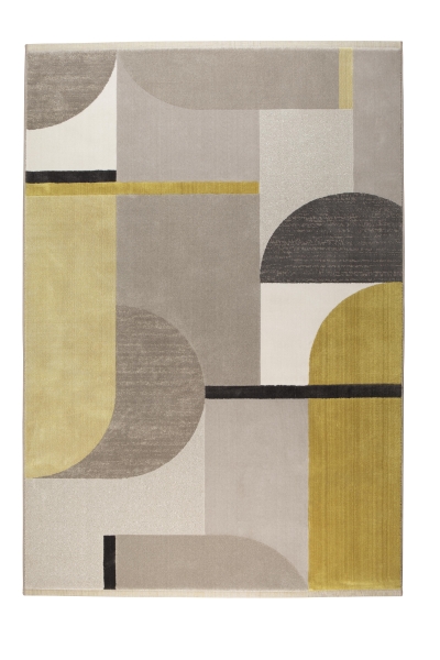 Vloerkleed 'Hilton' 200x290cm - Grijs/Geel