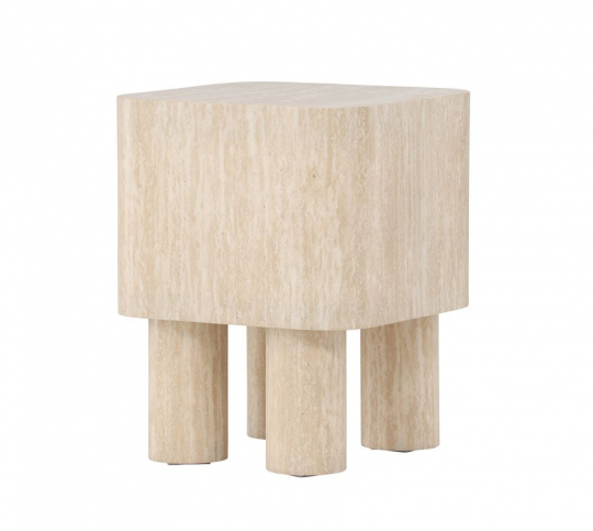 Bijzettafel 'Tusa' 40x40cm - Beige