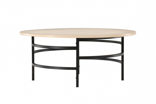 Salontafel 'Copenhagen' 100x43cm - Witgepigmenteerd/Zwart