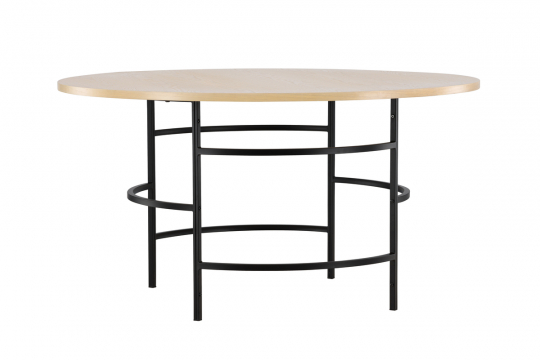 Eettafel 'Copenhagen' 140x74cm - Witgepigmenteerd/Zwart