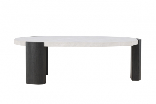 Salontafel 'Kres' 125x71cm - Beige/Zwart