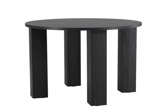Eettafel 'Nornhem' Rond 120cm - Zwart