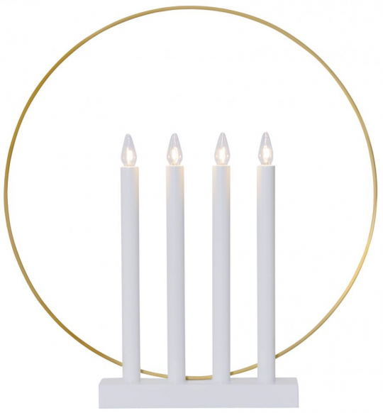 Adventskandelaar 'Glory' - Wit/Goud