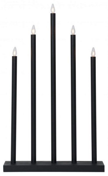 Adventskandelaar 'Holy' 5 Lampen - Zwart