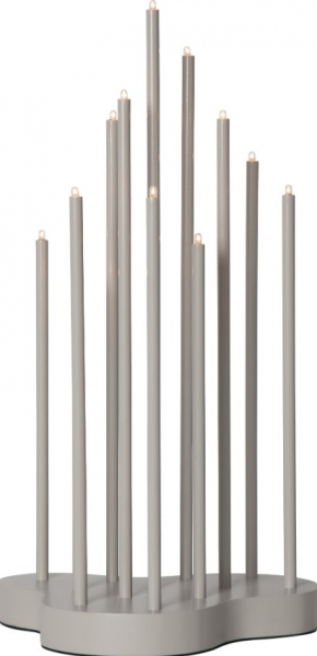 Adventskandelaar 'Buzz' 43cm - Grijs