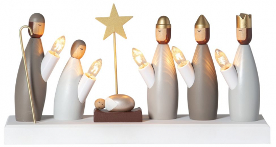 Adventskandelaar 'Krubba' - Wit