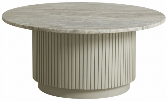 Salontafel 'Erie' Rond 75cm - Wit Marmer