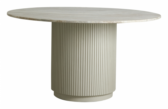 Eettafel 'Erie' Rond 140cm - Wit Marmer