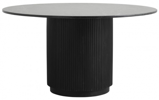 Eettafel 'Erie' Rond 140cm - Zwart Marmer