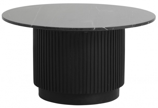 Salontafel 'Erie' Rond 75cm - Zwart Marmer