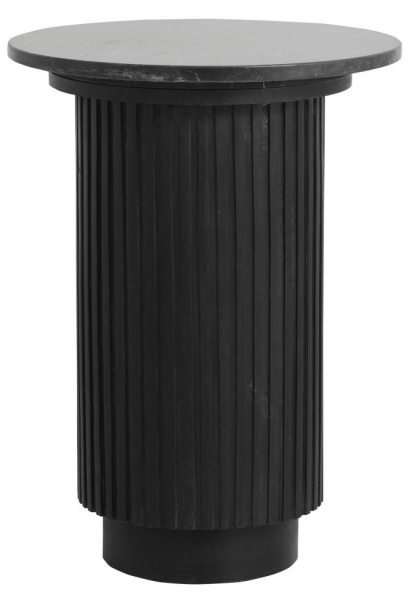 Bijzettafel 'Erie' Rond 40cm - Zwart Marmer