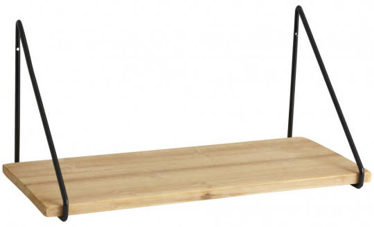 Wandplank 'VICO' - Natuur/Zwart