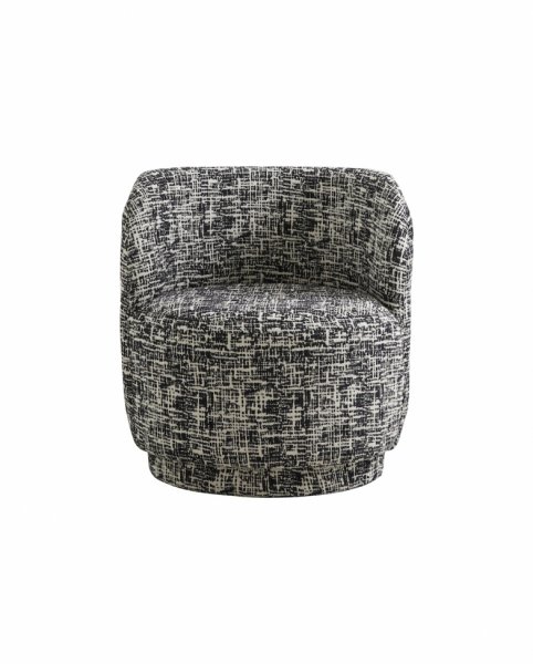 Fauteuil 'Bomu' - Zwart/Wit