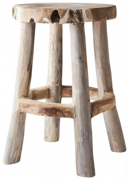 Ronde kruk 'Arvid' 38cm - Natuurlijk