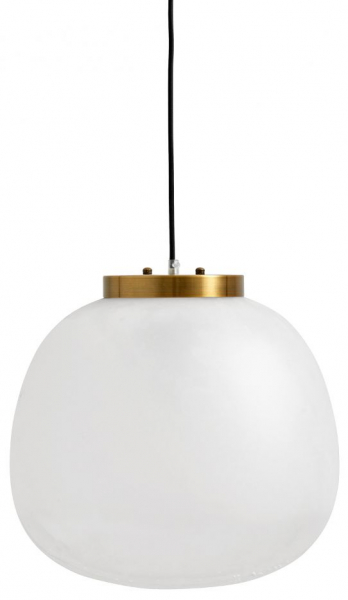 Plafondlamp 'Frost' - Wit/Messing L