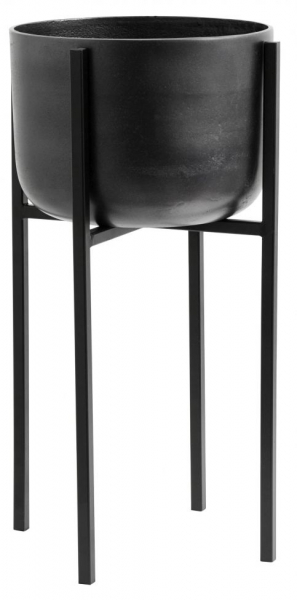 Pot op standaard 'Oxi' M - Zwart