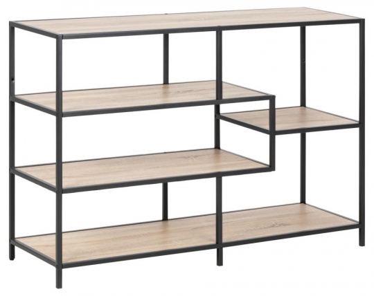Boekenkast 'Seaford' 114x78cm - Zand/Zwart