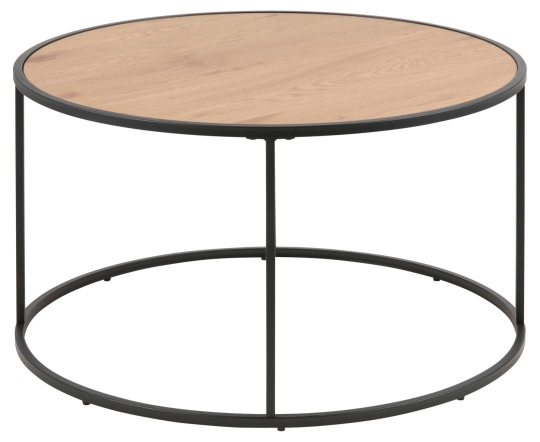 Salontafel 'Hydra' 80cm - Natuurlijk/Zwart