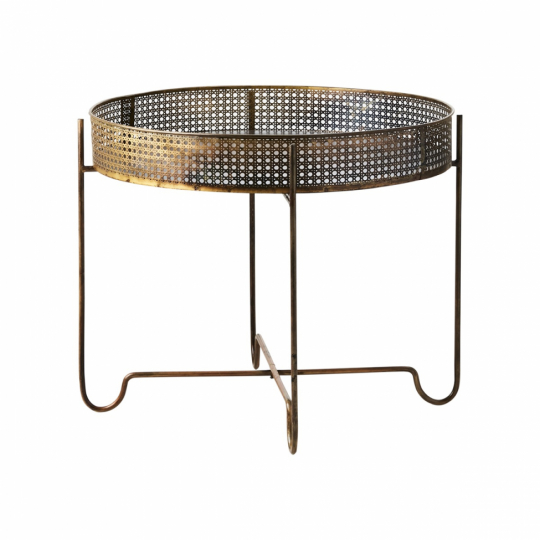 Bijzettafel 'Thomas L' - Messing/ijzer
