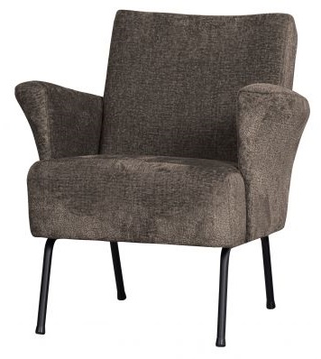 Fauteuil 'Muse' - Grijs/ Bruin