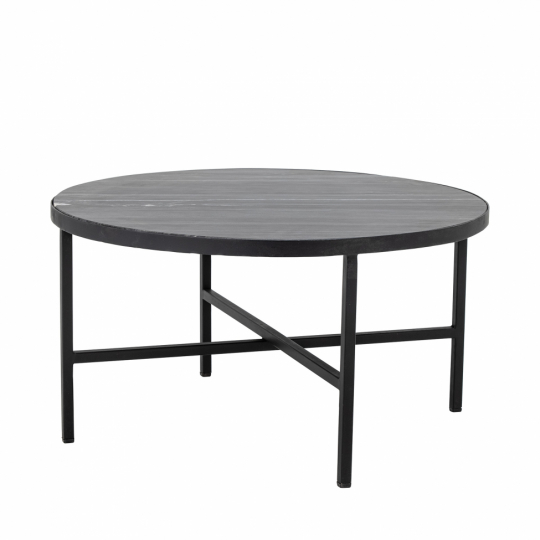 Salontafel 'Estelle' 76cm Rond - Grijs/Marmers