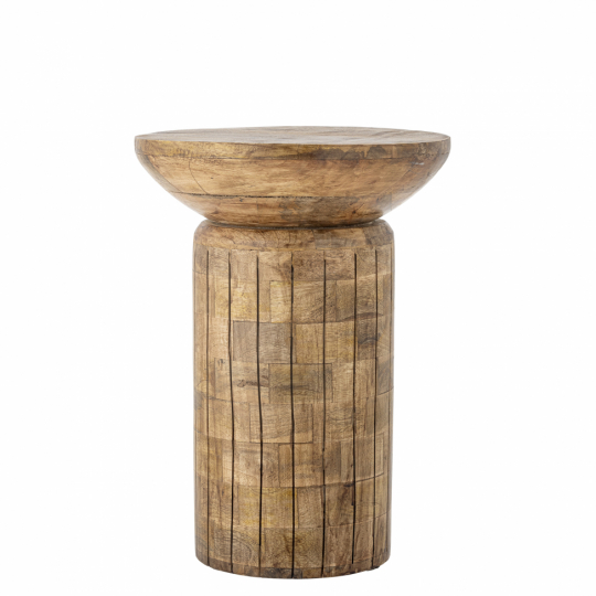 Bijzettafel 'Yasme' 30cm Rond - Natuur