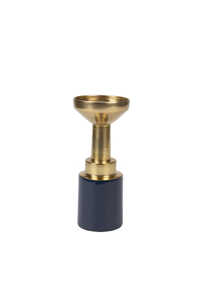 Kaarsenhouder 'Glam' - Blauw