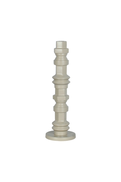 Kaarsenhouder 'Totem' - Beige