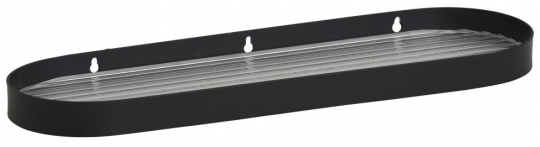 Plank met glas 'SOTRA' S - Zwart