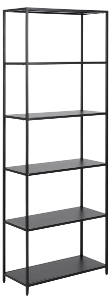 Boekenkast 'Newcastle' 185cm - Zwart