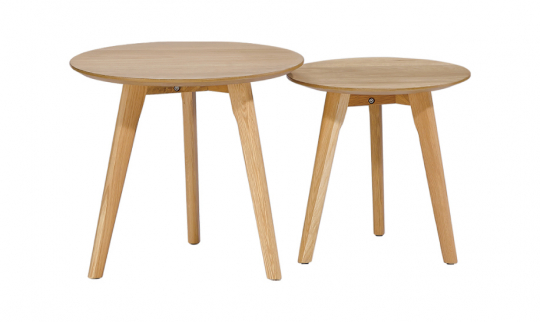 Salontafel Rond 'Nagano' 2 delen - Eik