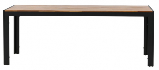 Eettafel 'Birka' 205x90 cm - Zwart