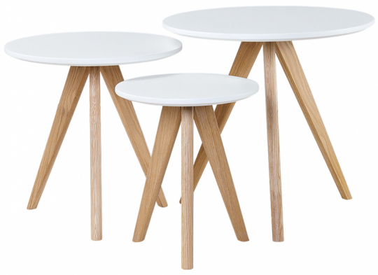 Salontafel 'Dalby' 3 delen - Wit