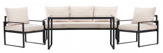 Loungeset 'Vico' - Zwart