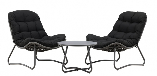 Loungeset 'Siro' - Zwart