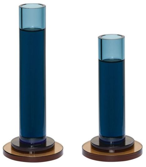 Kaarsenhouders 'Comet' - Blauw