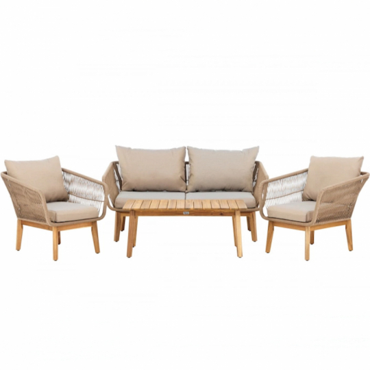 'Chania' loungeset - beige/natuurlijk