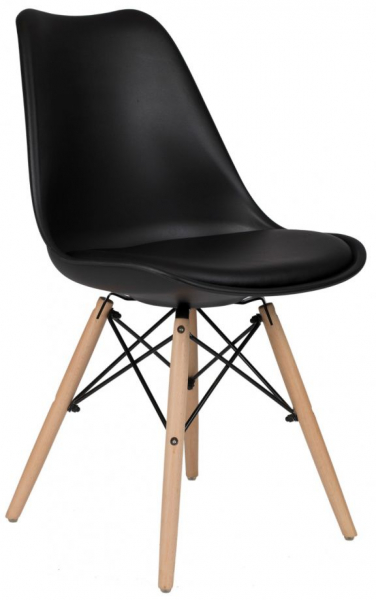 Stoel 'Milano' - Zwart/PU-leer