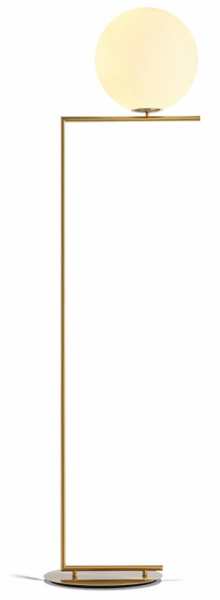 Vloerlamp 'Creme Satin' - Messing