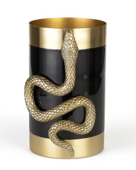 Vaas 'Snake' - Goud/Zwart