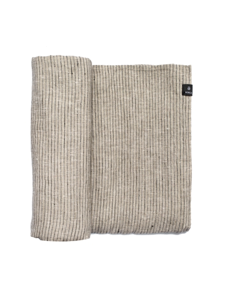 Tafelkleed 'Linus' 145x250- Natuur/Zwart