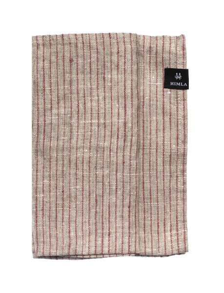 Servet 'Linus' 45x45 - Rood/Zwart