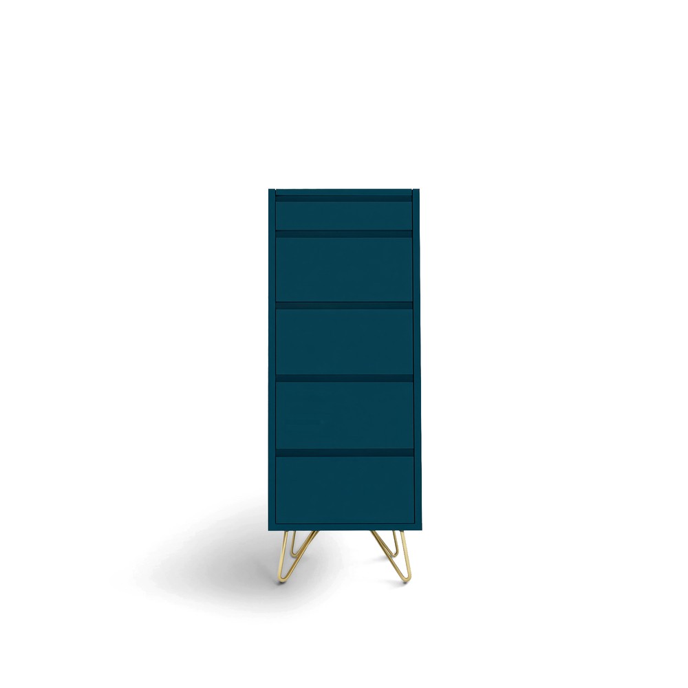 Dressoir 'Elle' 45x110 - Turquoise/Messing