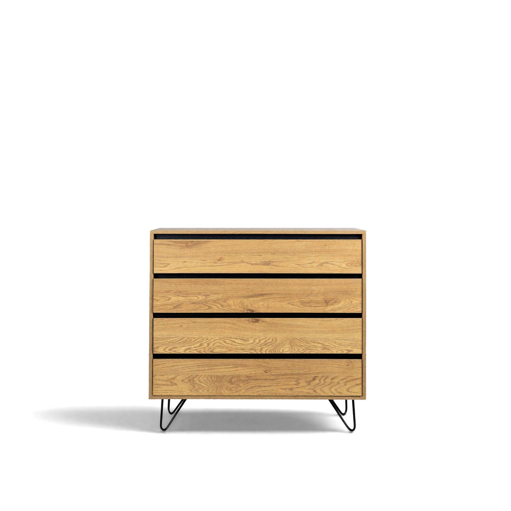 Dressoir 'Elle' 90x90 - Eik/Zwart