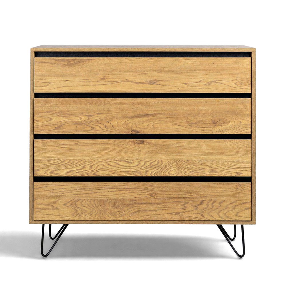 Dressoir 'Elle' 90x90 - Eik/Zwart