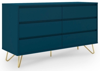 Dressoir 'Elle' 120x70 - Turquoise/Messing