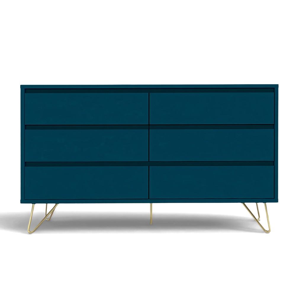 Dressoir 'Elle' 120x70 - Turquoise/Messing