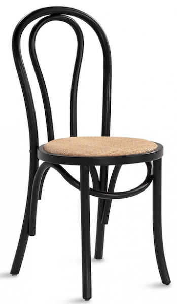 Stoel 'Bistro' - Riet/Zwart
