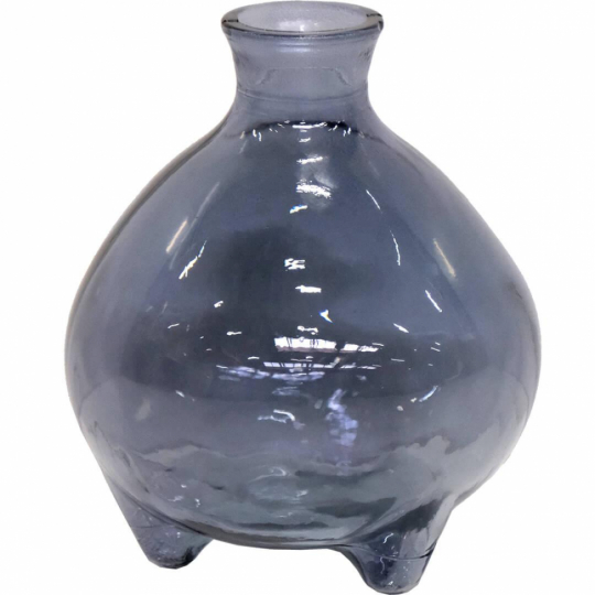 Glazen vaas 'Melvin' Laag - Blauw