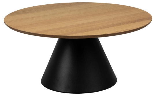Salontafel 'Soli' 85cm - Natuur/Zwart